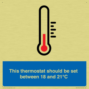 This thermostat should be set between 18 and 21°C
